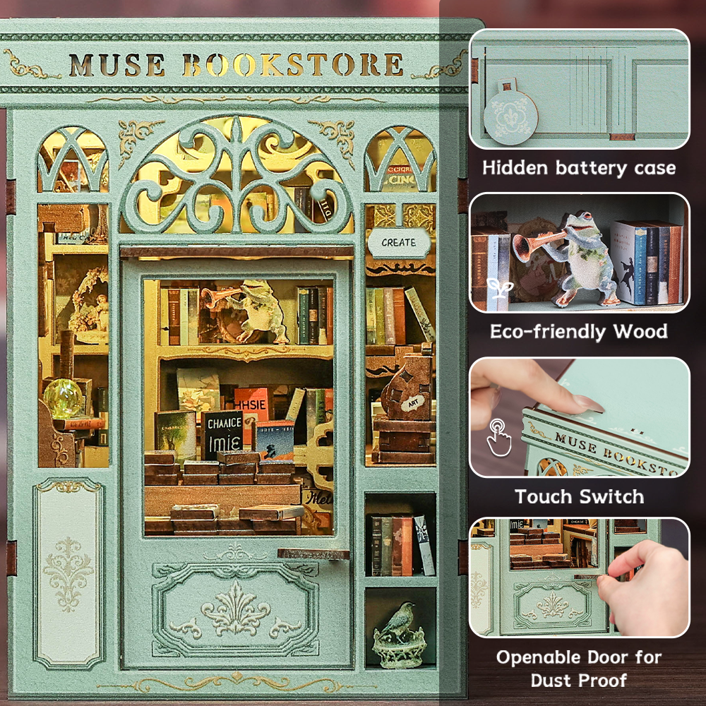 CUTEBEE DIY Book Nook Kit | Muse Bookstore