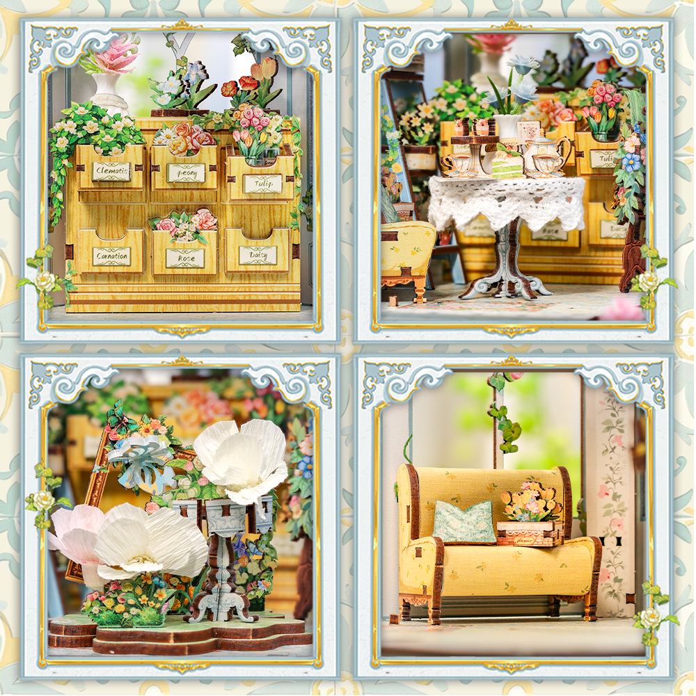 CUTEBEE DIY Miniature House | Windsor Flower House