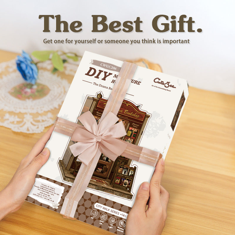 CUTEBEE DIY Book Nook Kit | The Drama Bookshop