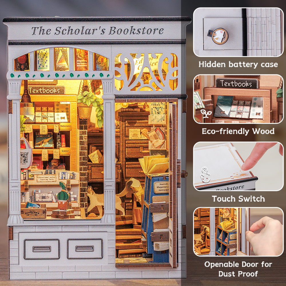 CUTEBEE DIY Book Nook Kit | The Scholar's Bookstore