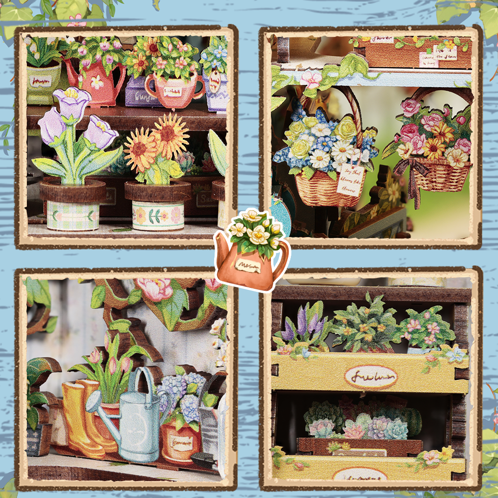 CUTEBEE DIY Miniature House | Anna's Blue Blossom