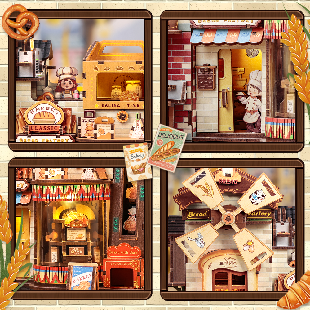 CUTEBEE DIY Miniature House |Bread Factory