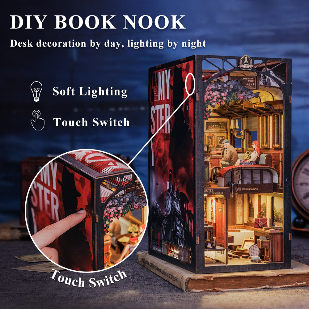 CUTEBEE DIY Book Nook Kit (Train Mystery)