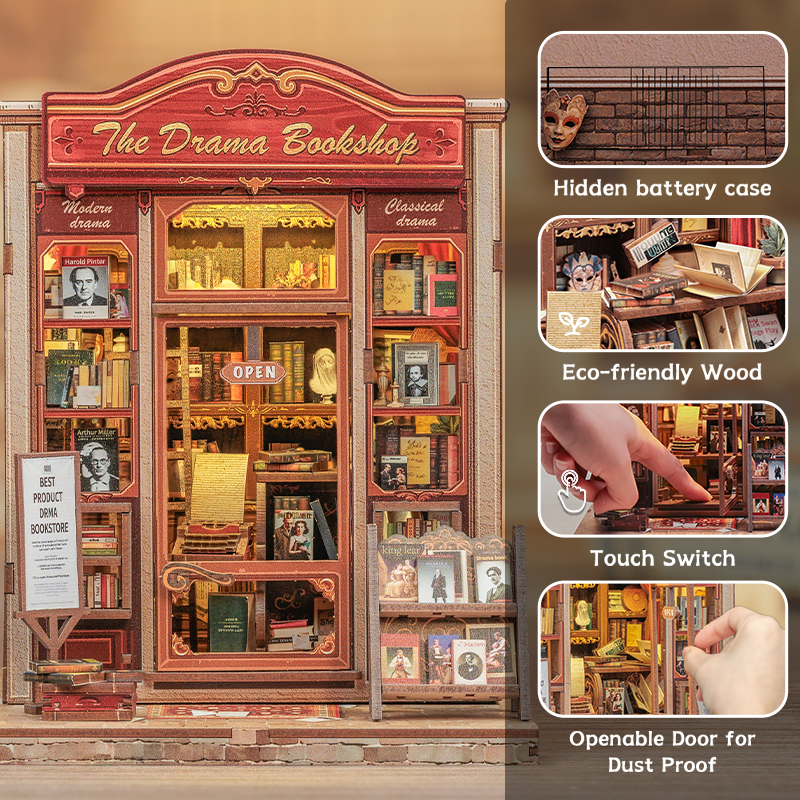 CUTEBEE DIY Book Nook Kit | The Drama Bookshop