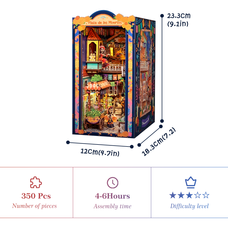 CUTEBEE DIY Book Nook Kit | Plaza de los Muertos