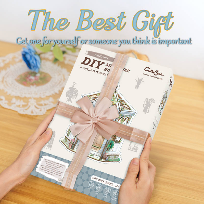 CUTEBEE DIY Miniature House | Windsor Flower House