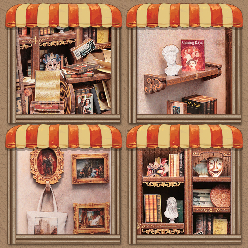 CUTEBEE DIY Book Nook Kit | The Drama Bookshop