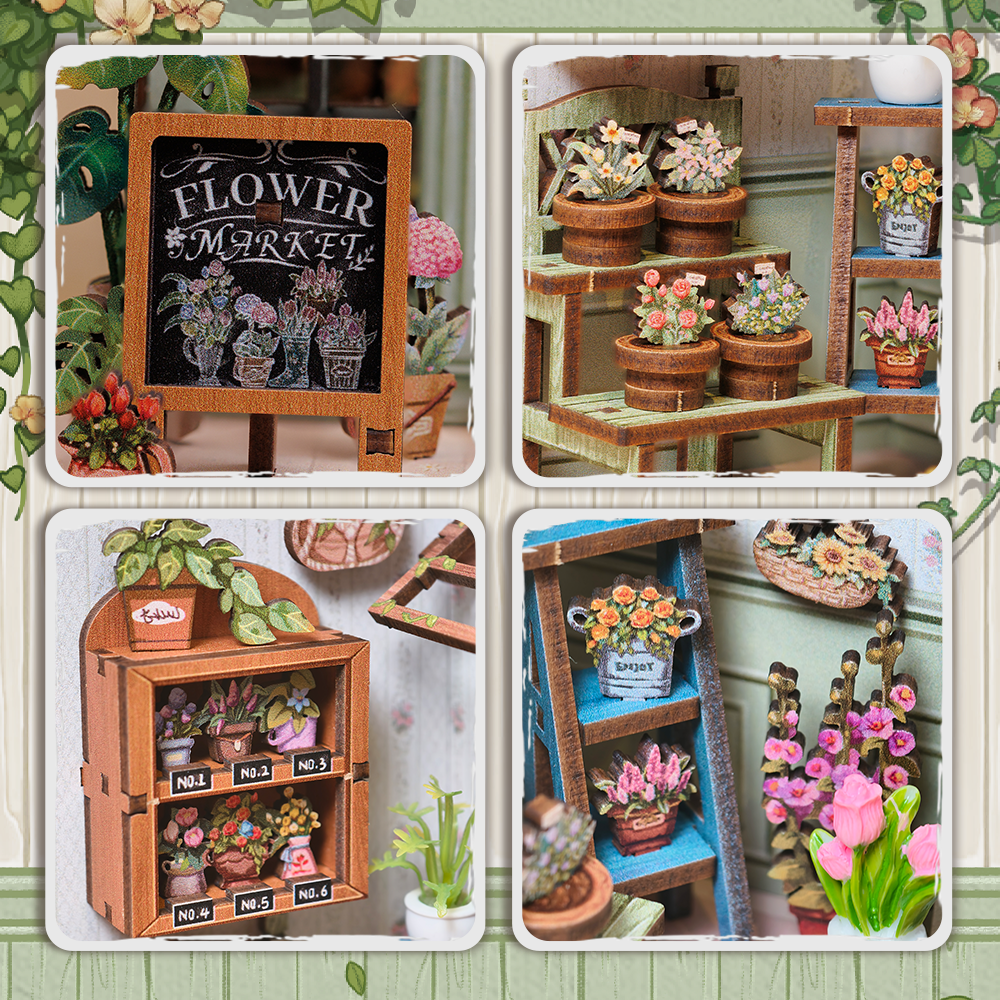 CUTEBEE DIY Book Nook Kit | Champs-Élysées Florist