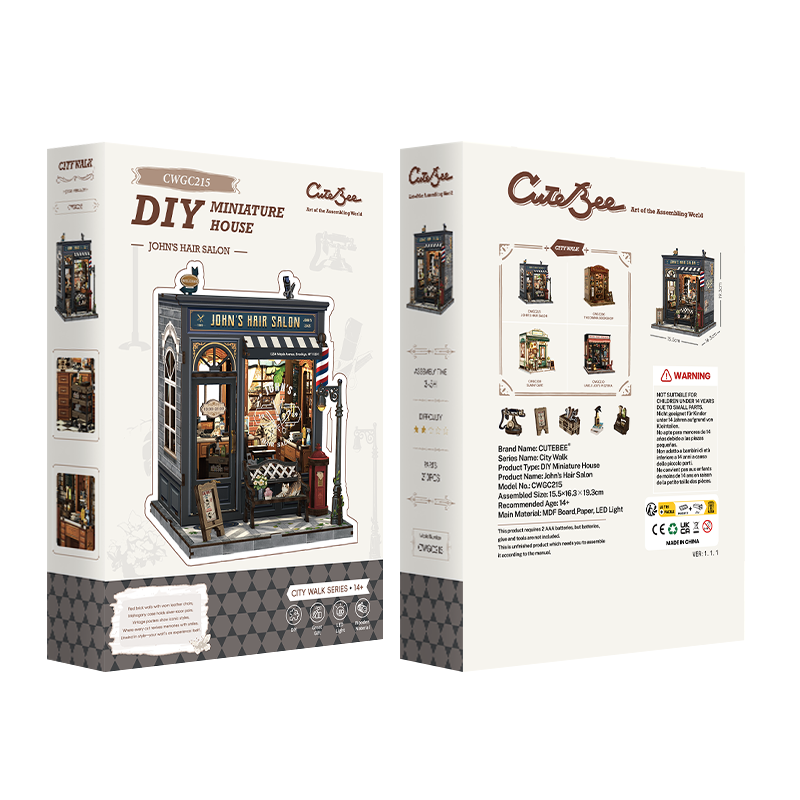 CUTEBEE DIY Miniature House | John's Hair Salon