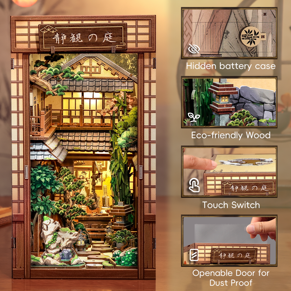 CUTEBEE DIY Book Nook Kit | Serene Courtyard