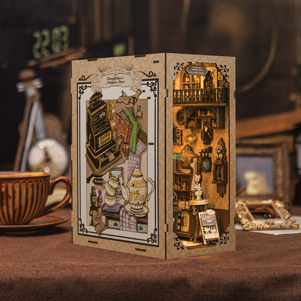CUTEBEE DIY Book Nook Kit(Grandfather’s Antique Store)