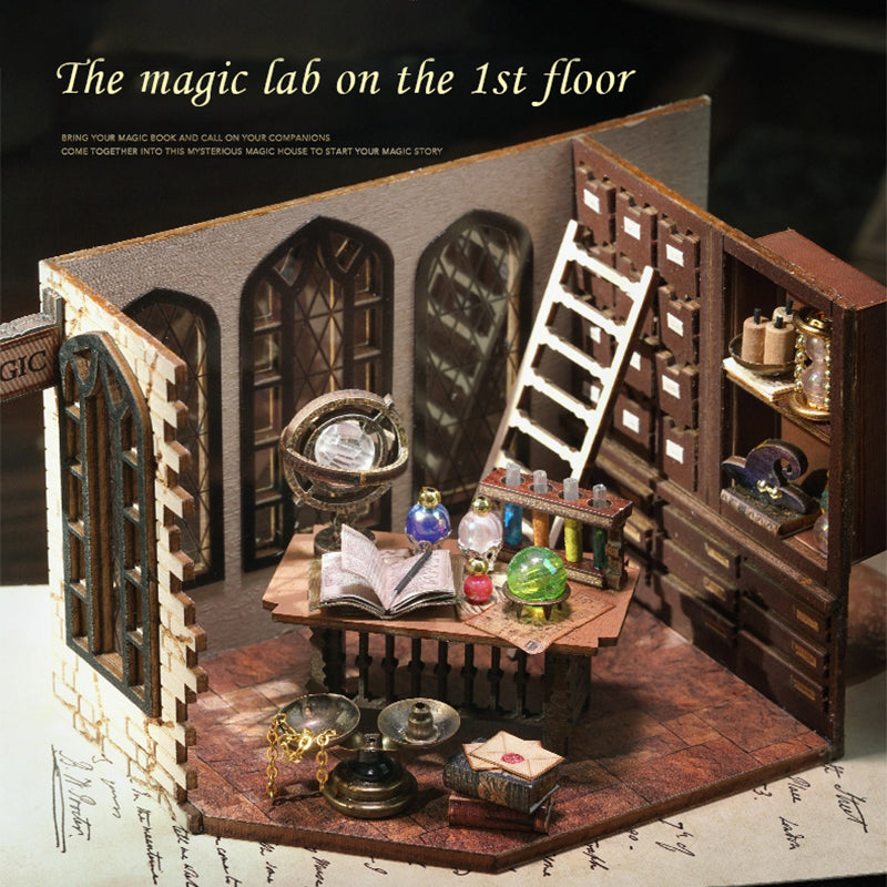 CUTEBEE 1: 24 DIY Dollhouse Kit(Magic Workshop)