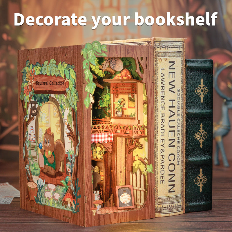 CUTEBEE DIY Book Nook Kit|Squirrel Collector