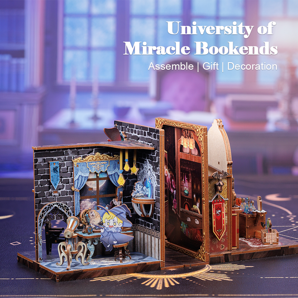 (US Warehouse Only)CUTEBEE DIY Bookends Kit (University of Miracle)