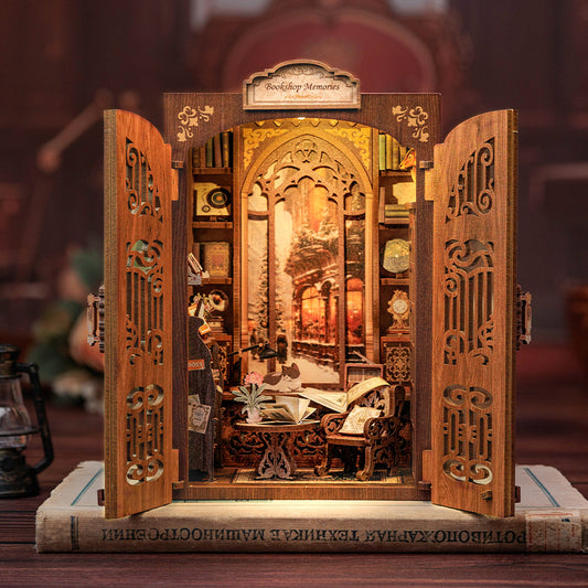 CUTEBEE DIY Book Nook Kit(Bookshop Memories)