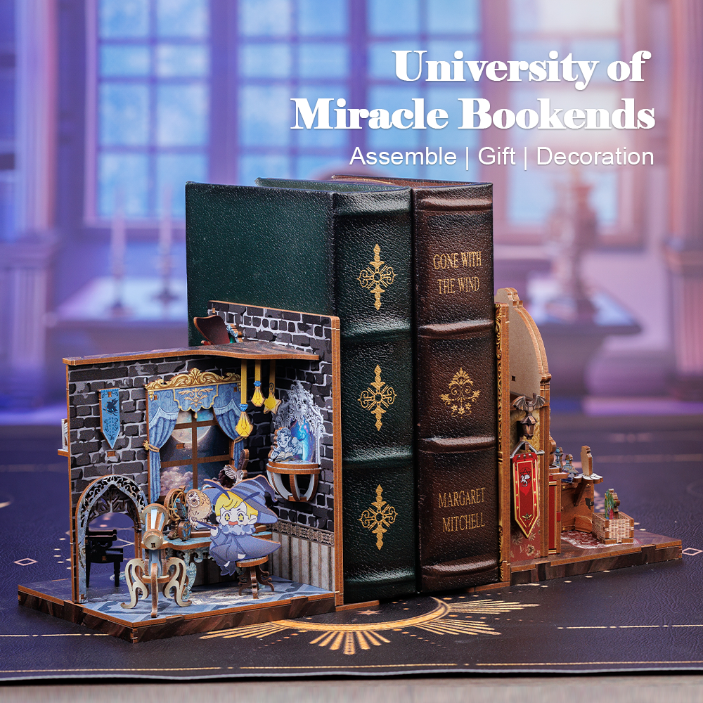 (US Warehouse Only)CUTEBEE DIY Bookends Kit (University of Miracle)