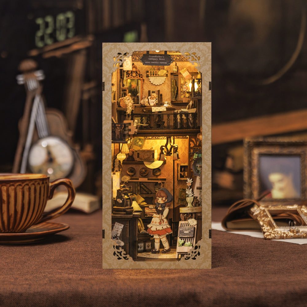 CUTEBEE DIY Book Nook Kit(Grandfather’s Antique Store)