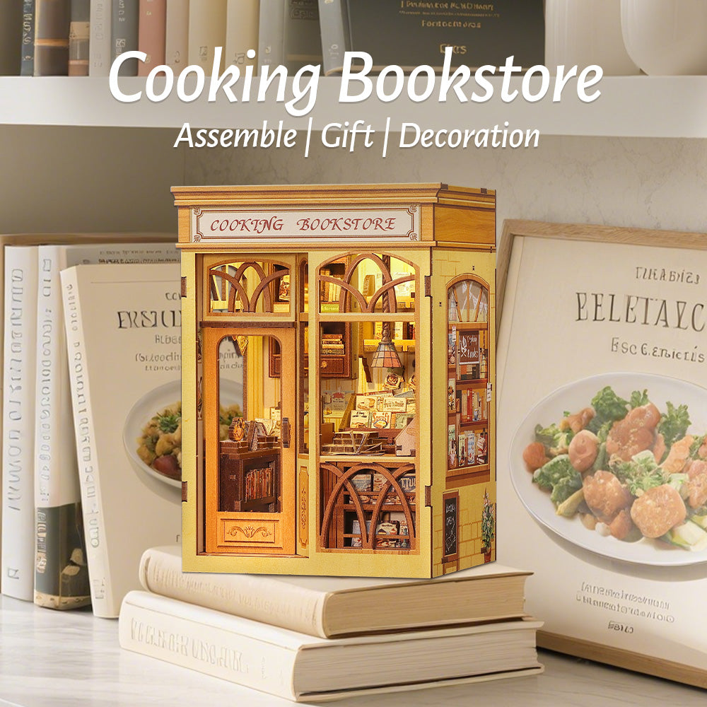 CUTEBEE DIY Book Nook Kit | Cooking Bookstore