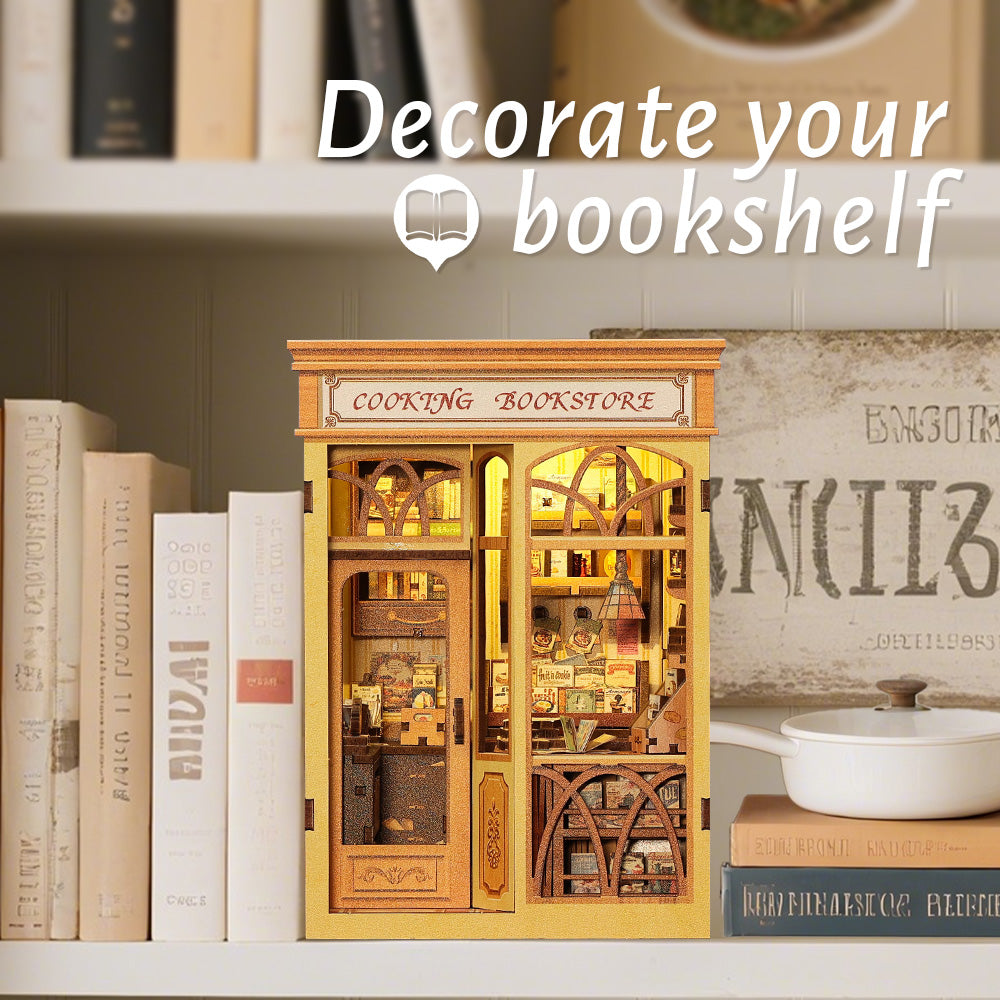 CUTEBEE DIY Book Nook Kit | Cooking Bookstore