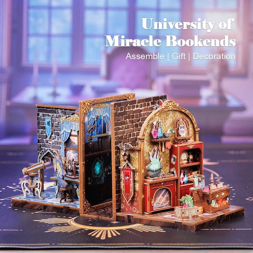 (US Warehouse Only)CUTEBEE DIY Bookends Kit (University of Miracle)