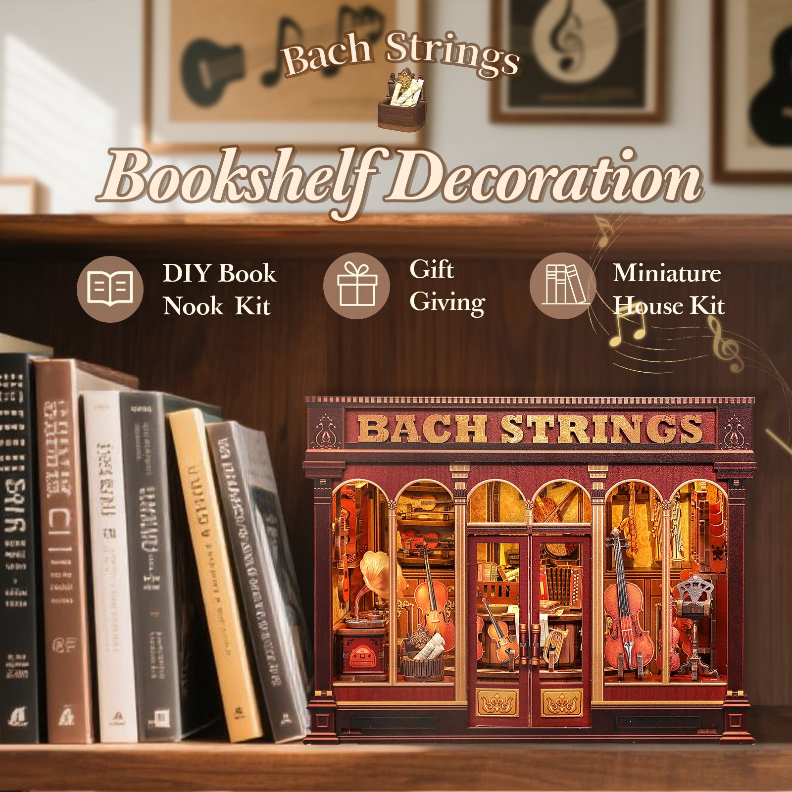 CUTEBEE DIY Miniature House | Bach Strings
