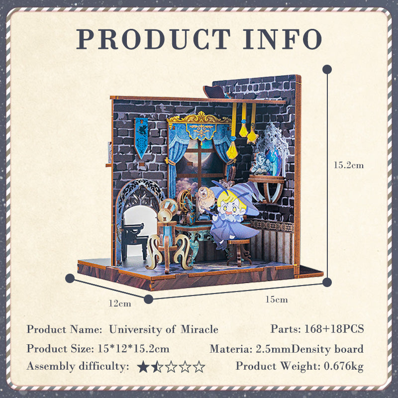 (US Warehouse Only)CUTEBEE DIY Bookends Kit (University of Miracle)