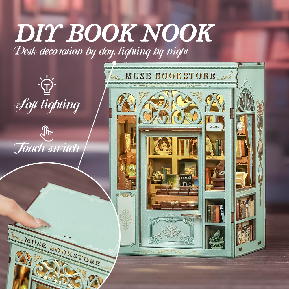 CUTEBEE DIY Book Nook Kit | Muse Bookstore