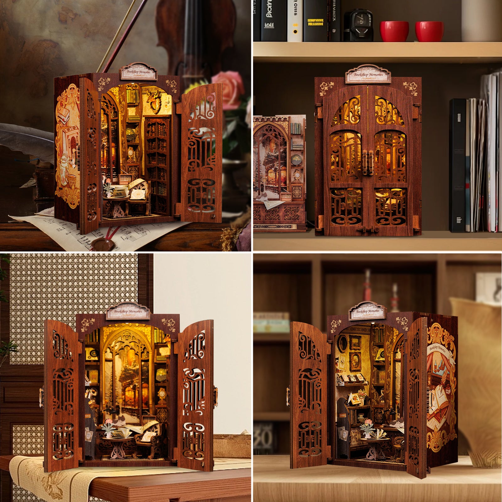 CUTEBEE DIY Book Nook Kit(Bookshop Memories)