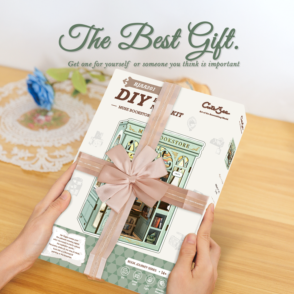 CUTEBEE DIY Book Nook Kit | Muse Bookstore