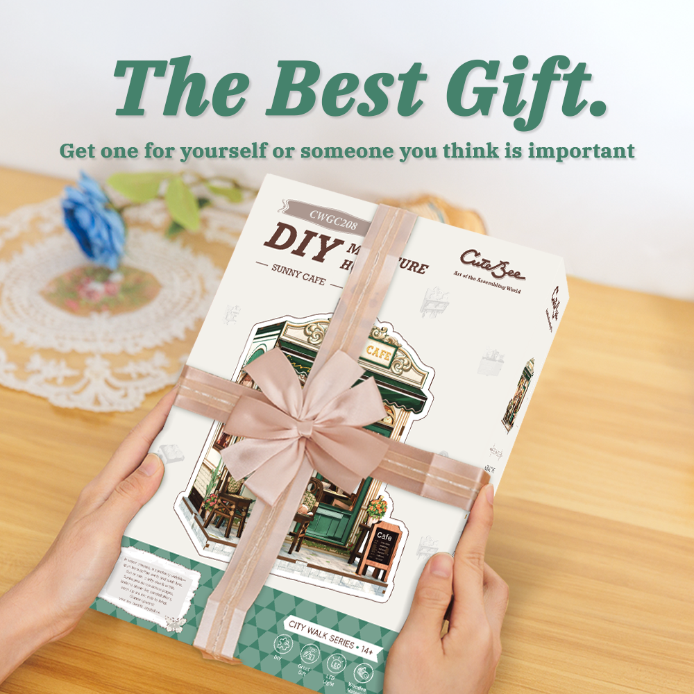 CUTEBEE DIY Miniature House | Sunny Cafe