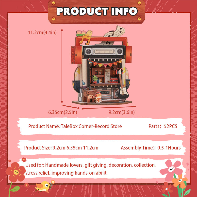 CUTEBEE Mini Store Series | TaleBox Corner-Record Store