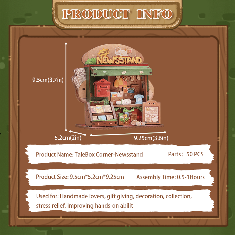 CUTEBEE Mini Store Series | TaleBox Corner-Newsstand