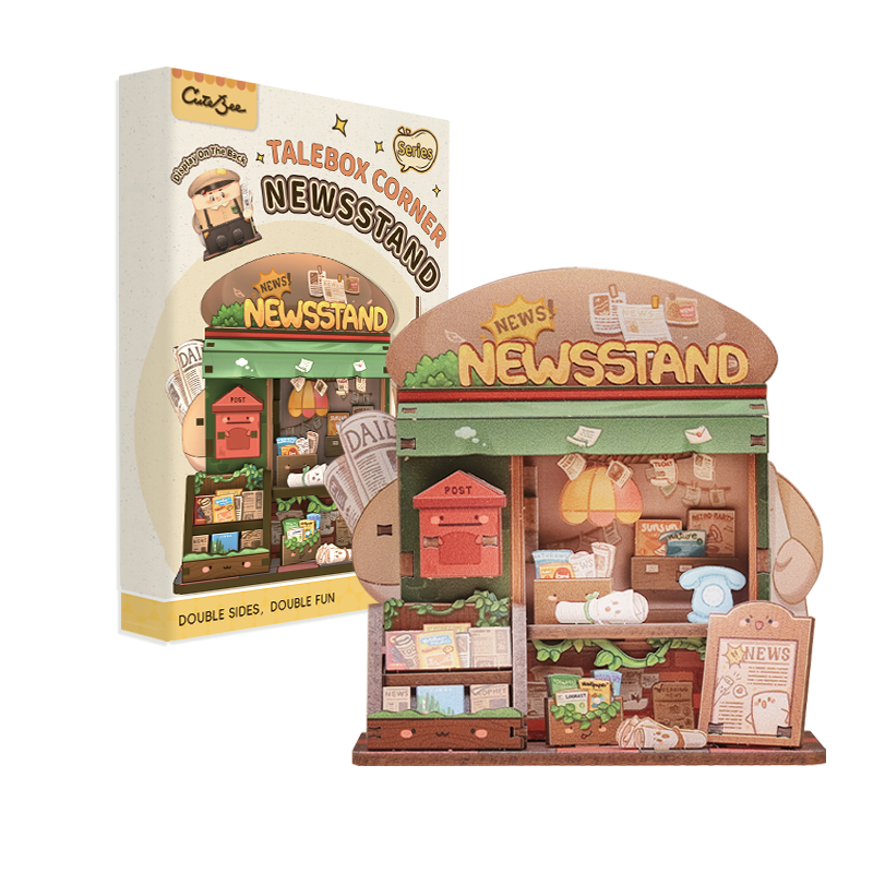 CUTEBEE Mini Store Series | TaleBox Corner-Newsstand