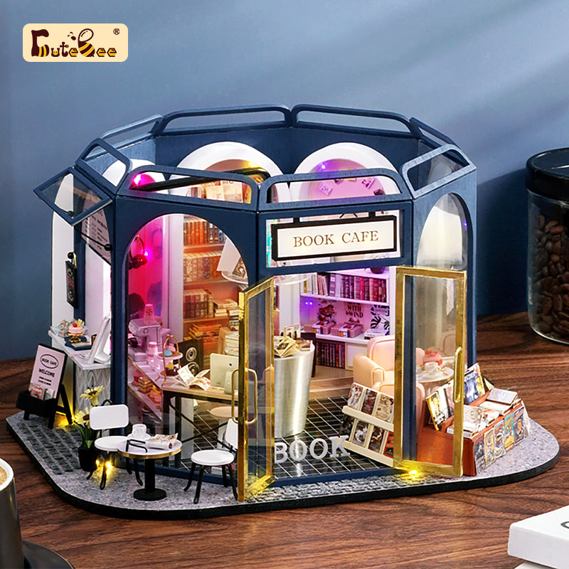 CUTEBEE 1:24 Dollhouse Kit (Book Cafe)