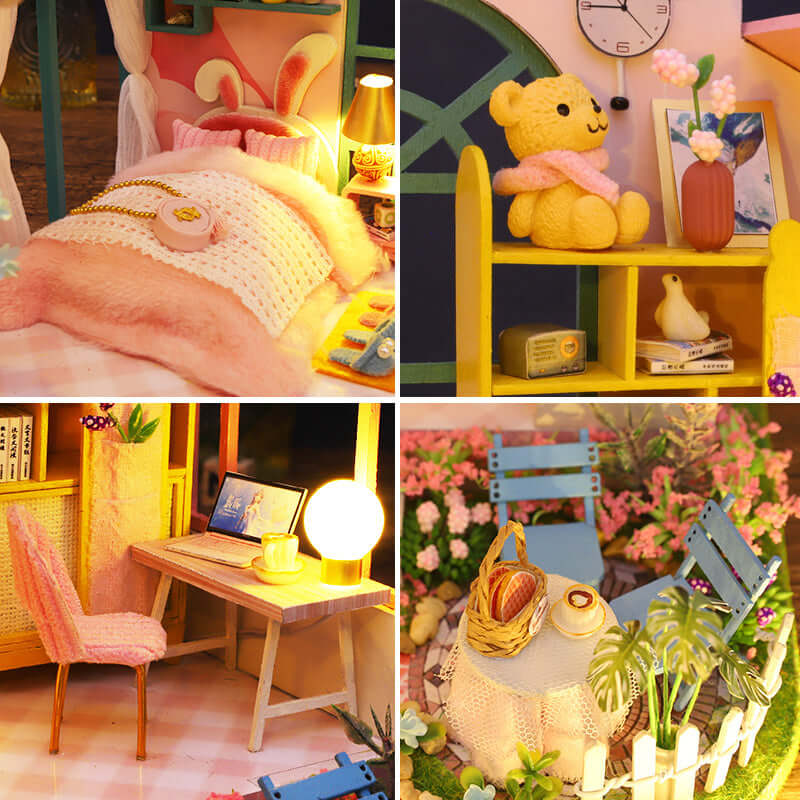CUTEBEE 1:24 DIY Dollhouse Kit ( Story of Flowers )