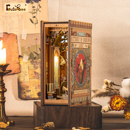 CUTEBEE DIY Book Nook Kit (Butterfly of the Unknow Lands)