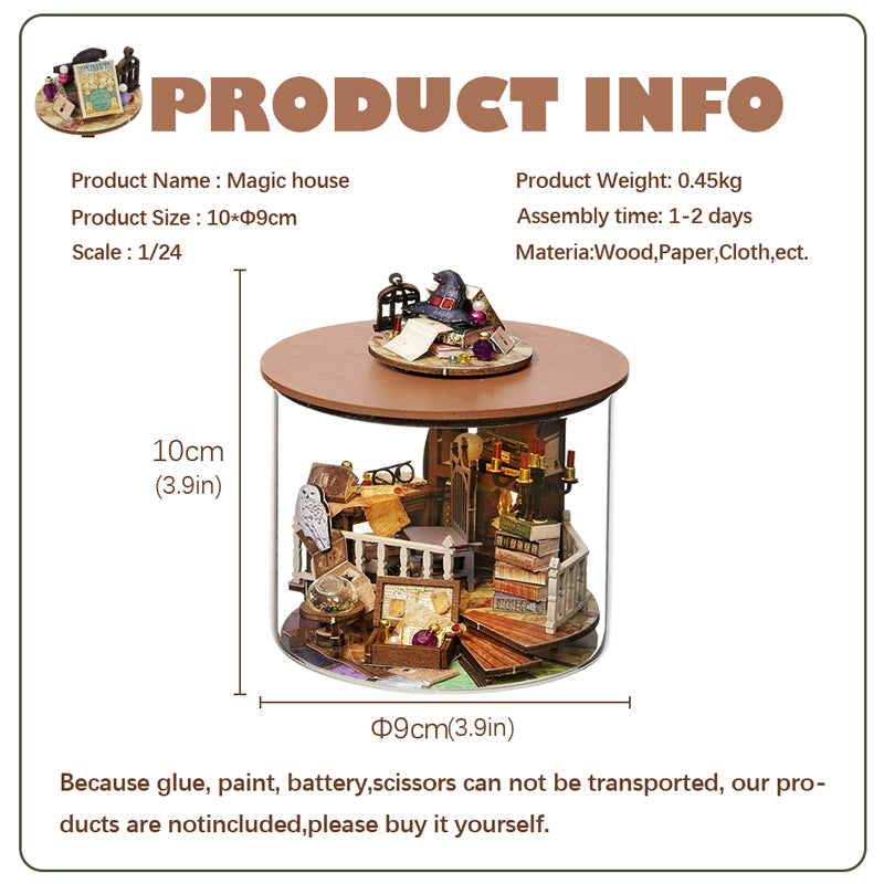 CUTEBEE 1: 24 DIY Dollhouse Kit (Magic House)