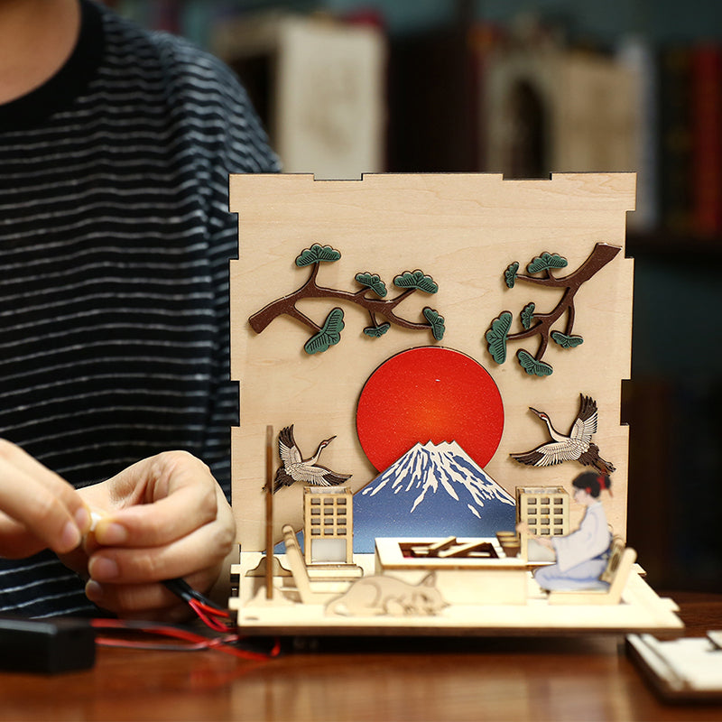 CUTEBEE DIY Book Nook Kit(Zen Tea Blindly)