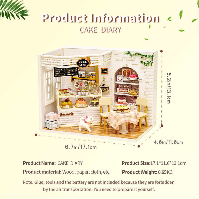 CUTEBEE 1:24 DIY Dollhouse Kit (Cake Diary)