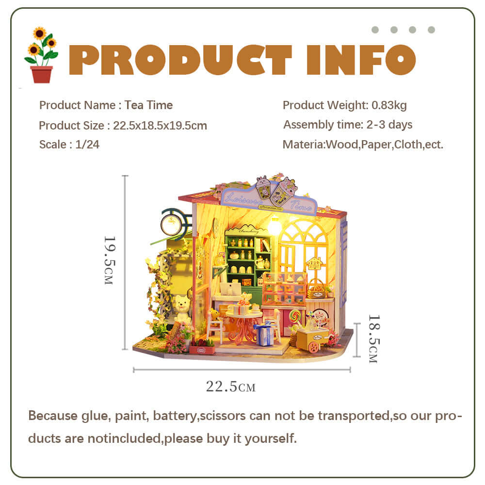 CUTEBEE 1:24 DIY Dollhouse Kit ( Story of Flowers )