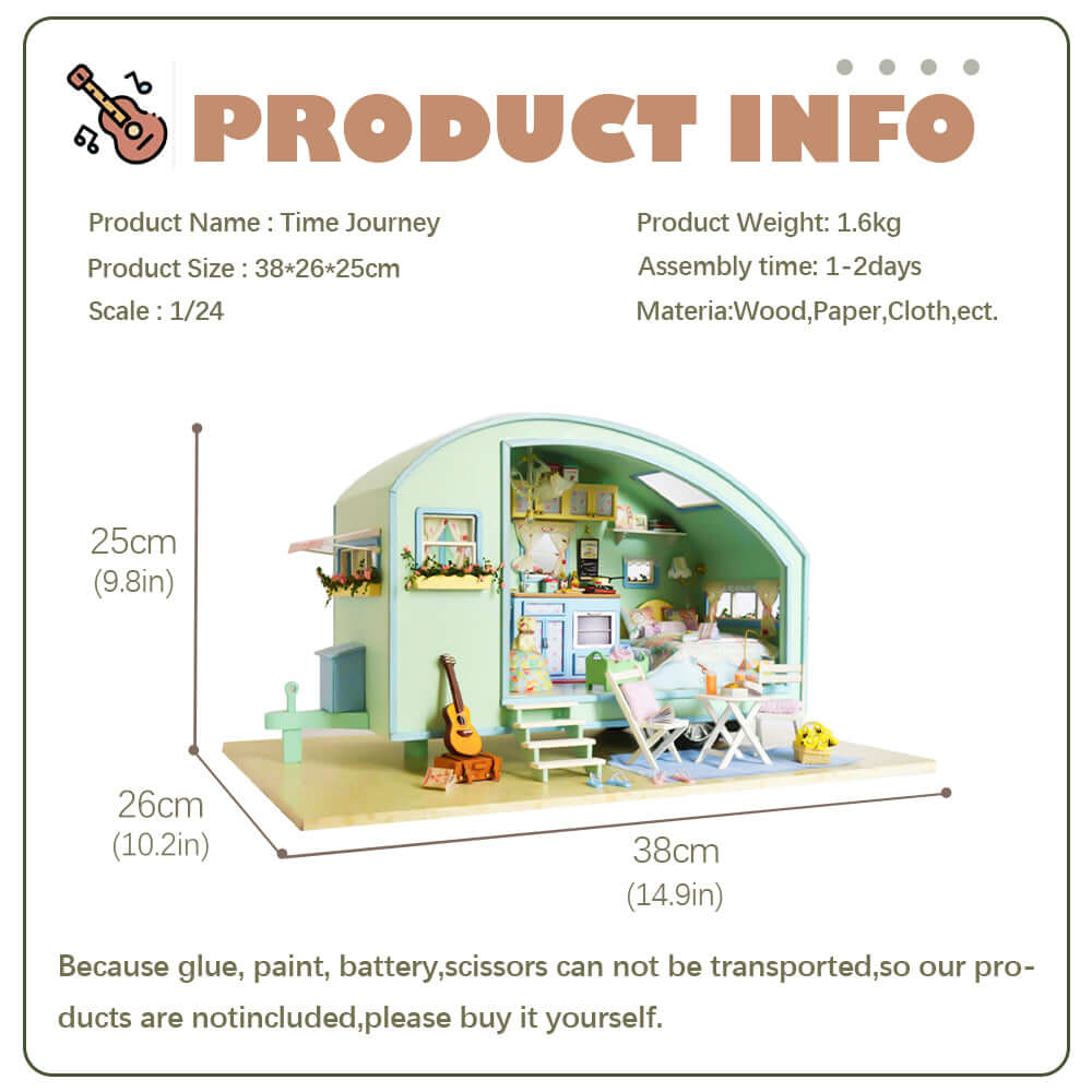 CUTEBEE 1:24 DIY Dollhouse Kit (Time Journey)