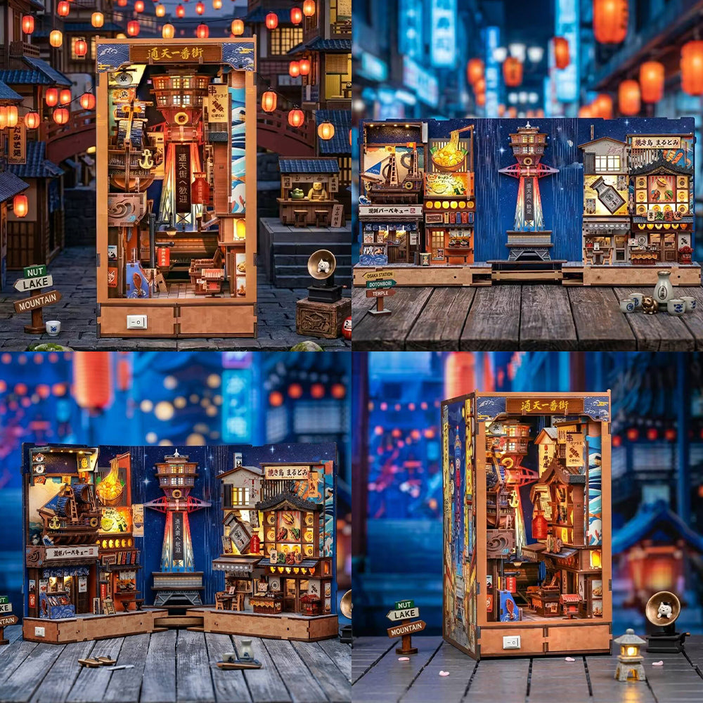 CUTEBEE DIY Book Nook Kit | Tsutenkaku Ichiban Street