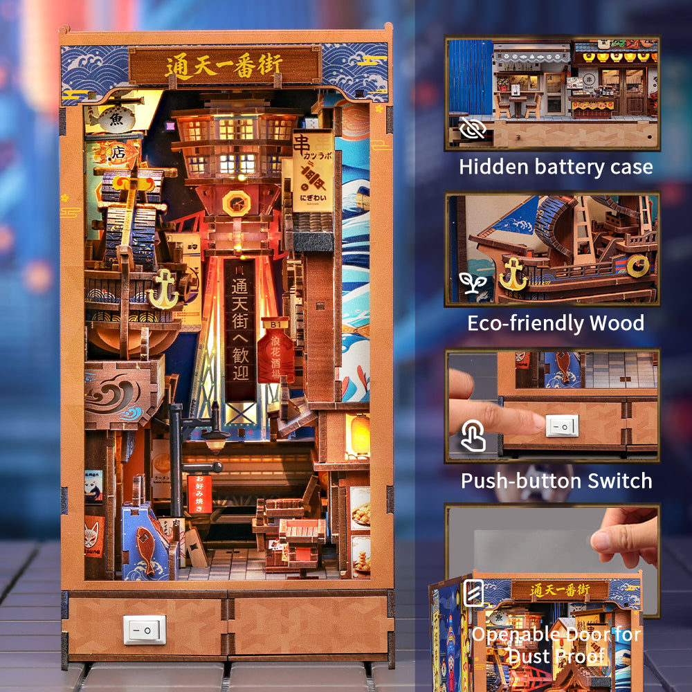 CUTEBEE DIY Book Nook Kit | Tsutenkaku Ichiban Street