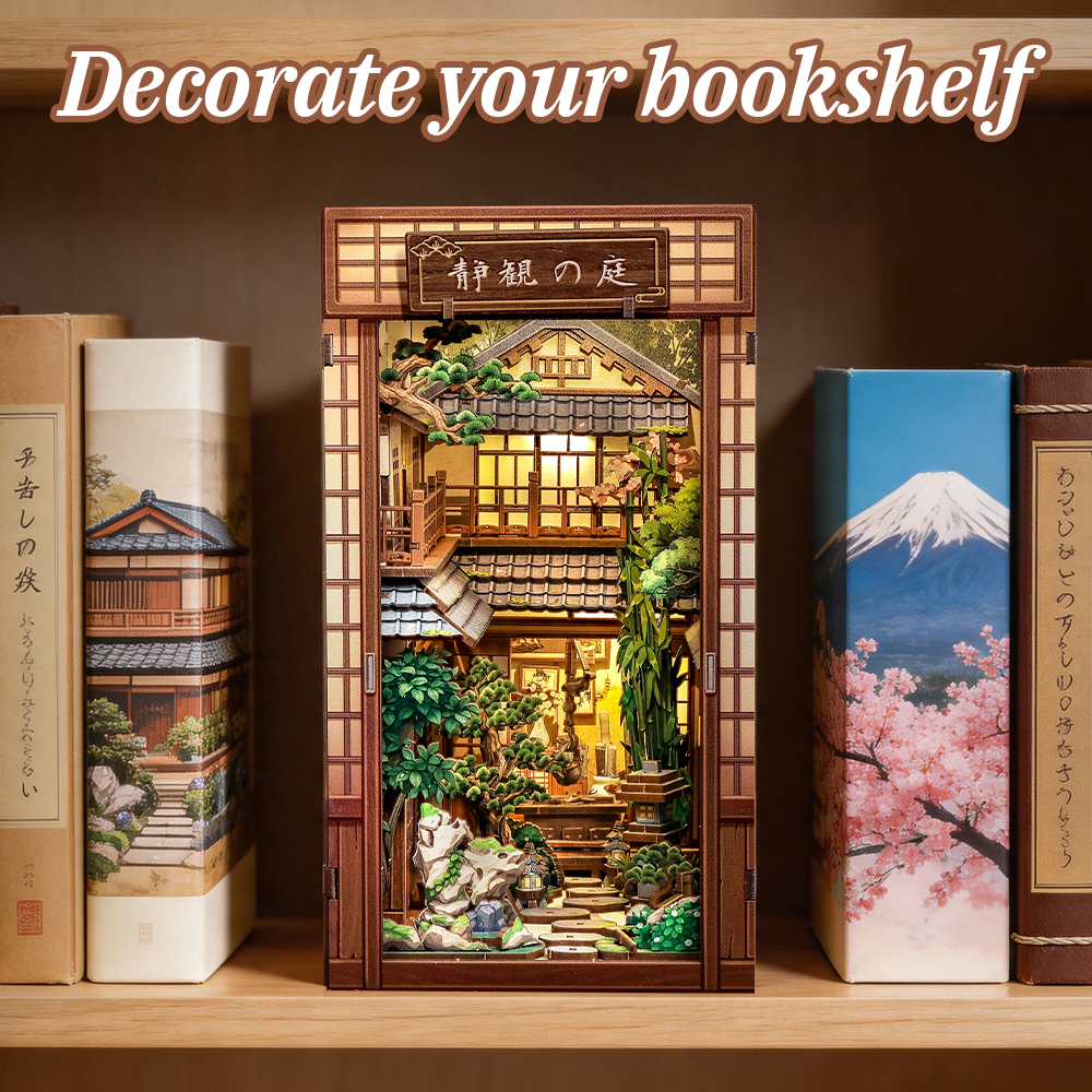 CUTEBEE DIY Book Nook Kit | Serene Courtyard