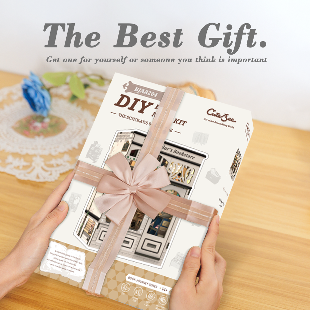 CUTEBEE DIY Book Nook Kit | The Scholar's Bookstore