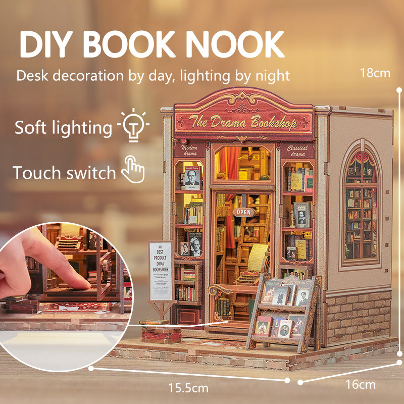CUTEBEE DIY Book Nook Kit | The Drama Bookshop