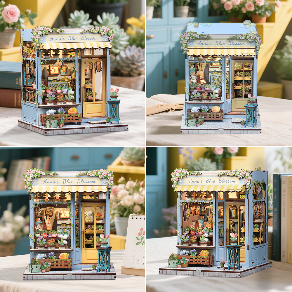 CUTEBEE DIY Miniature House | Anna's Blue Blossom