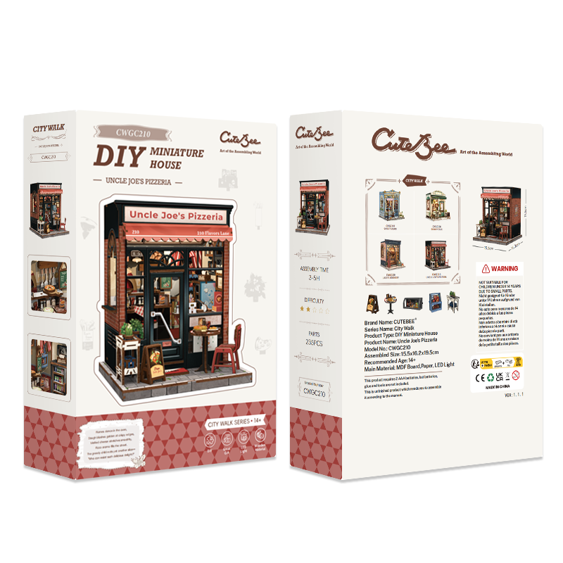 CUTEBEE DIY Miniature House | Uncle Joe's Pizzeria