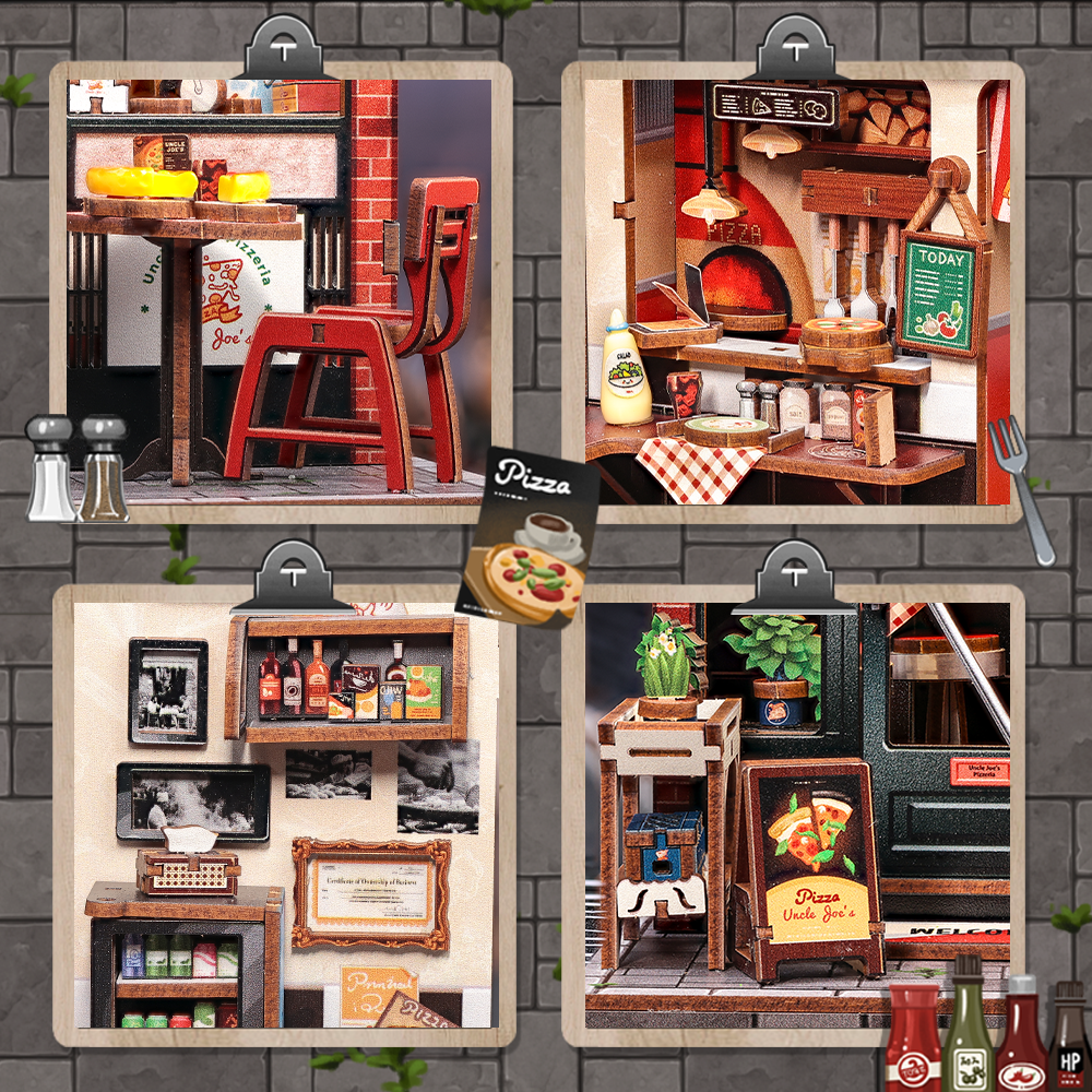 CUTEBEE DIY Miniature House | Uncle Joe's Pizzeria
