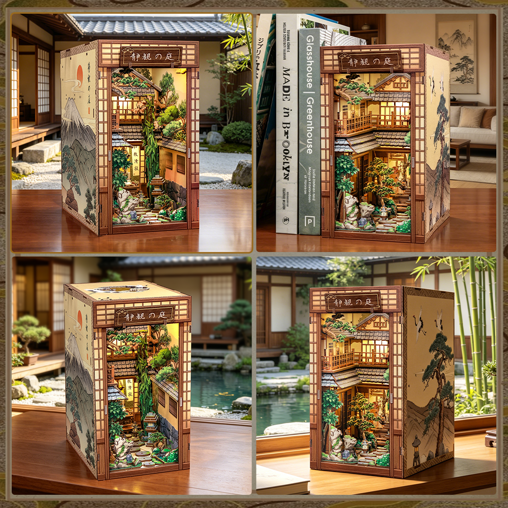 CUTEBEE DIY Book Nook Kit | Serene Courtyard